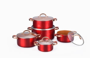 Hot Sale Modern Design Ceramic Coating Casserole Nonstick Aluminum Stock Pot With Stainless Steel Handle