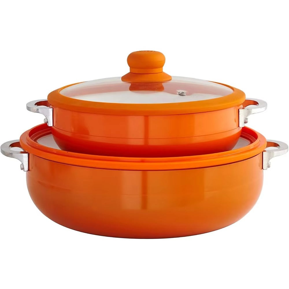 Large Capacity High Quality Aluminum Soup Pot with Stainless Steel Handle