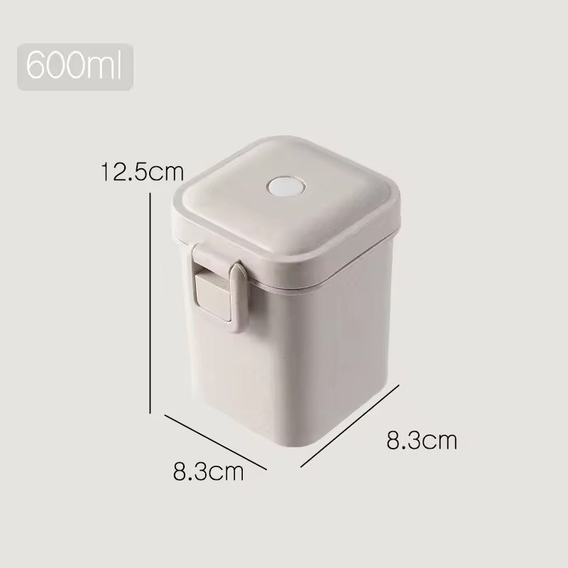 Eco Friendly Wheat Straw Fiber Bento Box Soup Drinking Cup Lunch Box Set with Spoon Chopsticks Cutlery and Lid