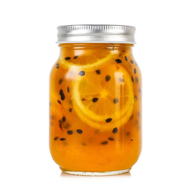 Wholesale Supplier Cheap Wide Mouth Fruit Food Storage Jars 8 oz 16 oz Glass Jar With Lid