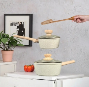Manufacturer's New Milky White Healthy Kitchen Cookware High Quality Soup & Stock Cookware Sets with Customizable Logo Casserole