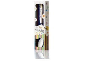 Cathylin Elegance Cute Birthday Festival Gift Silver Spoon Cutlery with Ceramic Handle