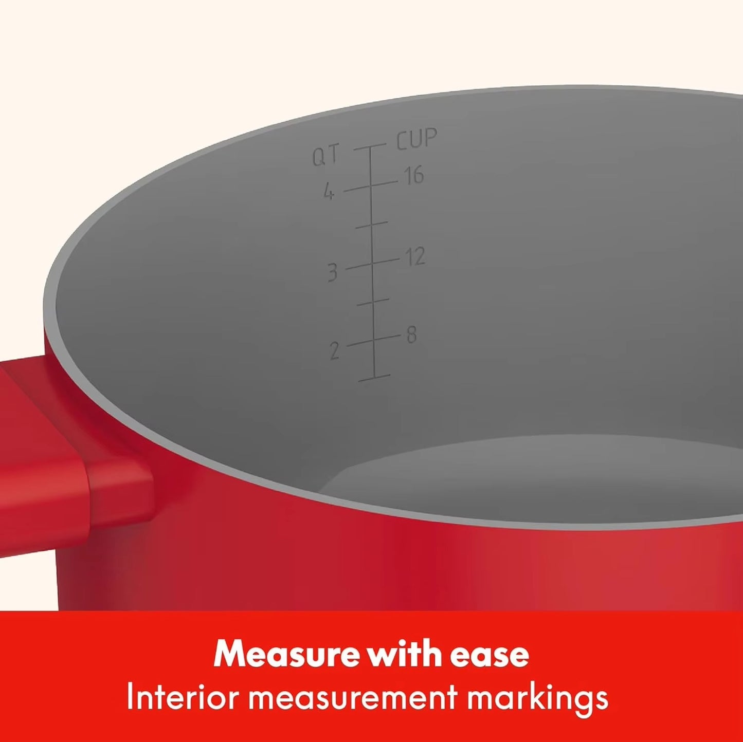 New Arrival Eco-Friendly 12-Pieces Red Nonstick Aluminum Cookware Sets with Ceramic Coating for the Kitchen