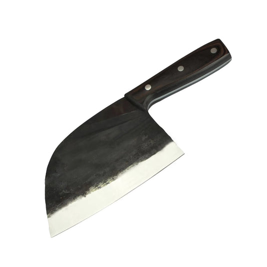 Manufacturers Knives Big Boning Butcher Handmade Hammered Forged Kitchen Chef Knife Set with Leather Cover Sheath Scabbard