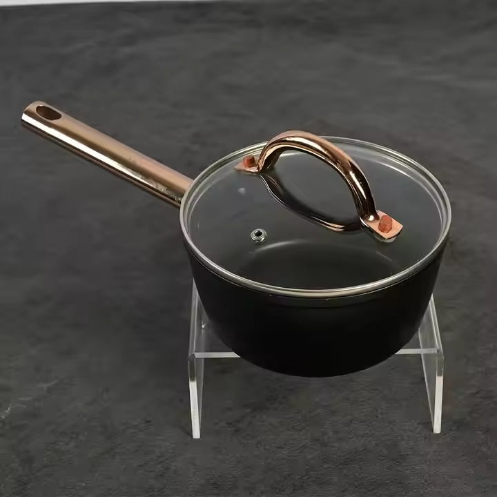Modern Luxury Aluminum Casserole High Quality Induction Bottom Ceramic Coating Nonstick Top Luxury Kitchenware Cookware Set