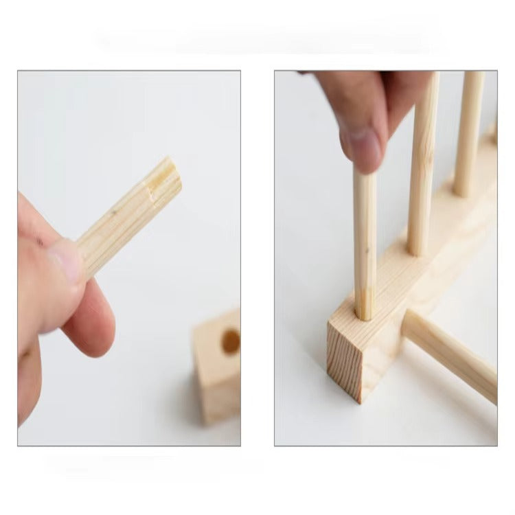 2021 Hot Selling Customize Kitchen Big Display Holder Organizer Expandable Adjustable Drainer Drying Wooden Dish Rack