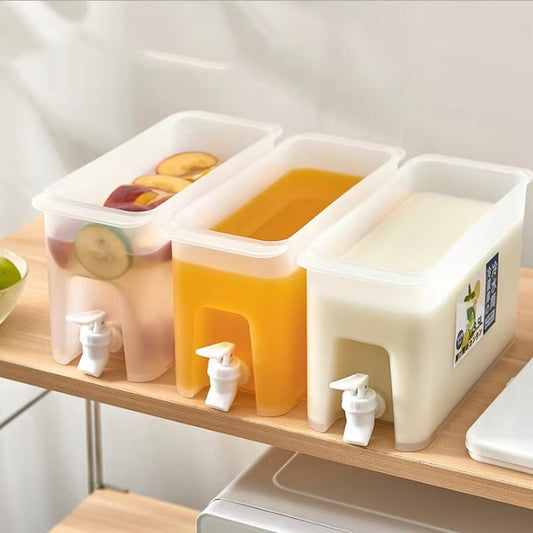 Cold Water Jug Kettle Lemon Fruit Juice Ice Tea 3.5l Fridge Storage Box Cold Beverage Drink Dispenser with Faucet