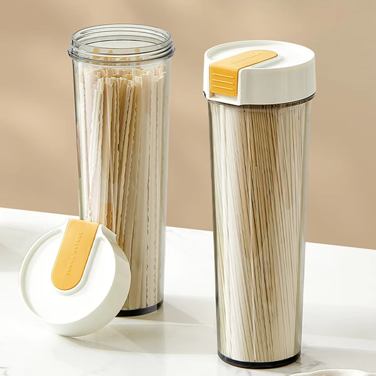 Noodle Box Miscellaneous Grains Noodle Hanging Tube Bucket Food Grade Sealed Container Kitchen Box for Storing Pasta