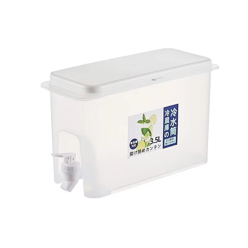 Cold Water Jug Kettle Lemon Fruit Juice Ice Tea 3.5l Fridge Storage Box Cold Beverage Drink Dispenser with Faucet