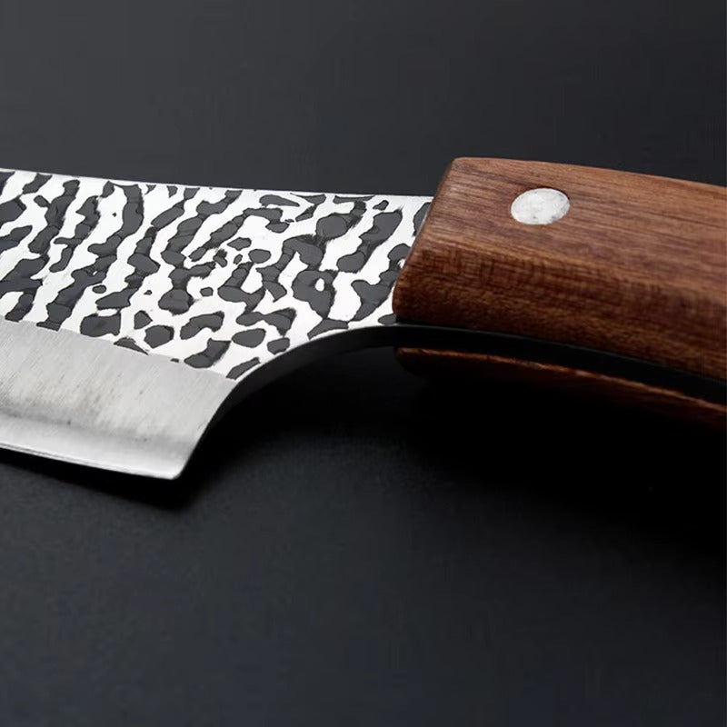 Metal 4CR13 Small Kitchen Cutter Stainless Steel Damascus Kitchen Knife with Wood Handle